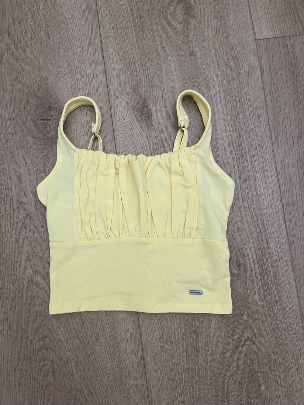 Hollister Pale Yellow Ruched Camisole